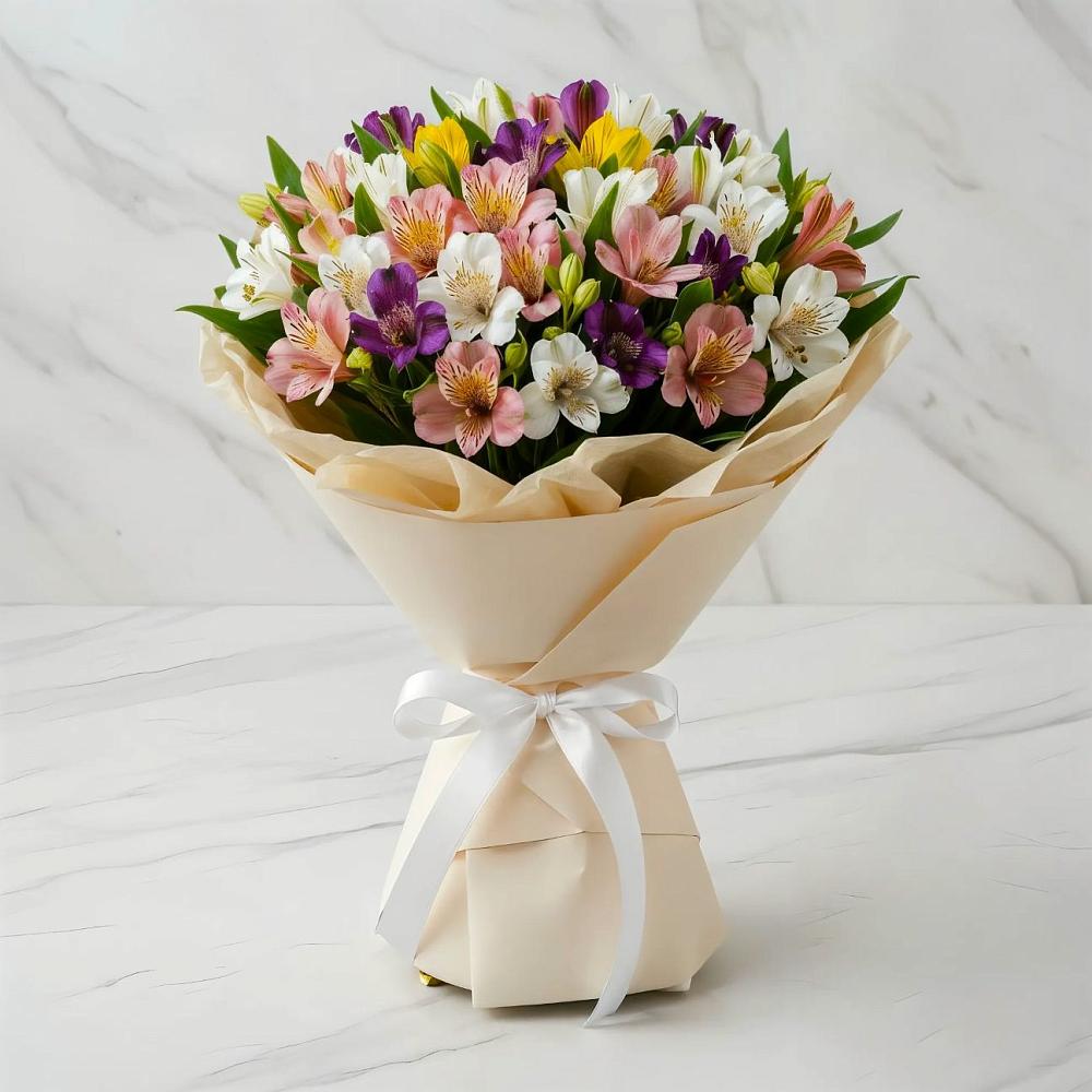 Букет цветов из: Альстромерии в Грабово