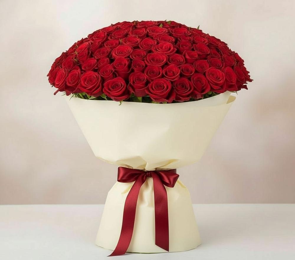 Букет 101 Красная роза Милано в Грабово