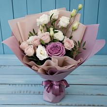 Букет цветов из:  Розы и Лизиантусы в Грабово