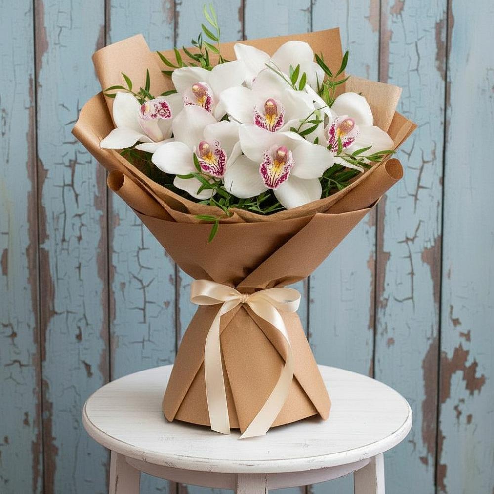 Букет цветов из: Орхидеи и Розы в Грабово