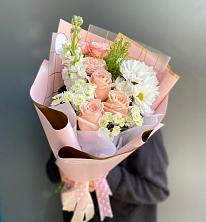 Букет цветов из:  Хризантемы и Розы в Грабово