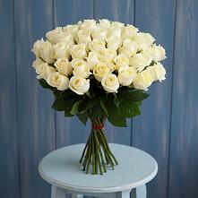 Букет 51 Белая роза Эдлесс Лав в Грабово