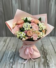 Букет цветов из:  Гвоздики, Розы и Хризантемы в Грабово