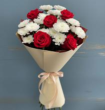 Букет цветов из:  Розы и Хризантемы #REPLACE_PRED# Грабово