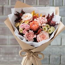 Букет цветов из:  Гвоздики, Хризантемы и Розы в Грабово