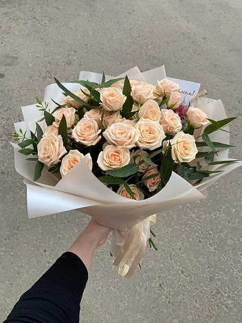 Букет Кремовые розы Латте в Грабово