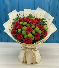 Букет цветов из:  Розы и Хризантемы #REPLACE_PRED# Грабово