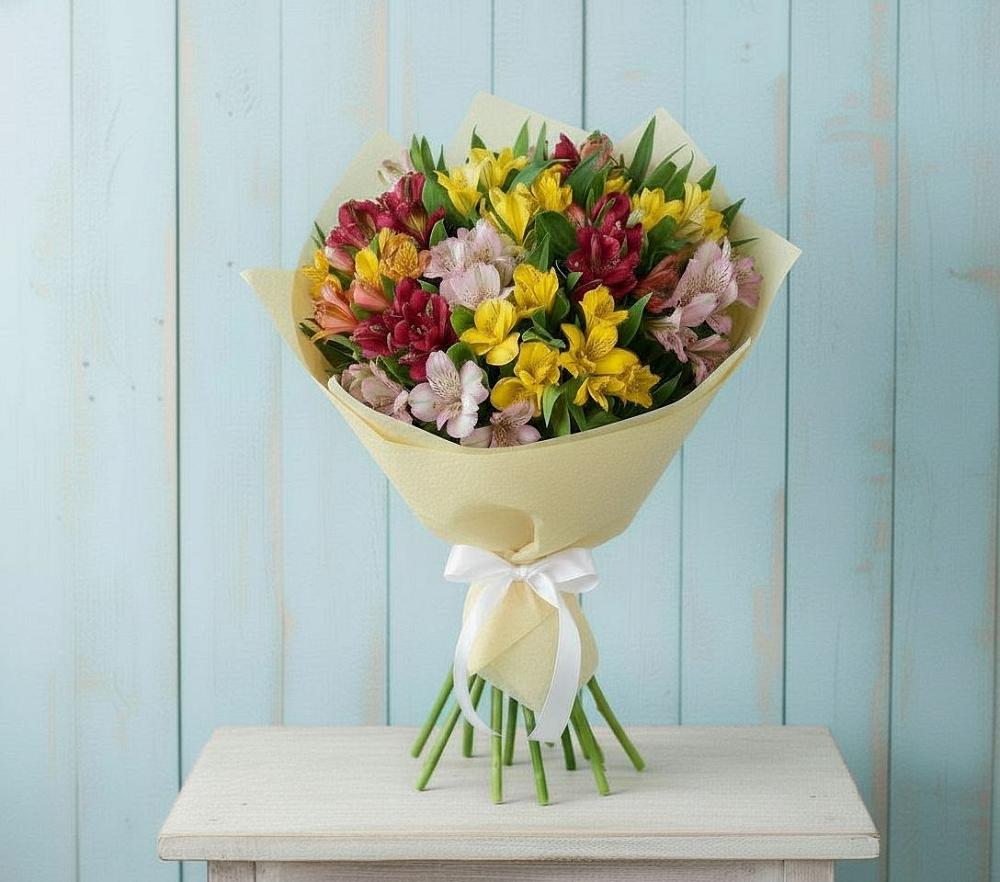 Букет цветов из: Альстромерии в Грабово