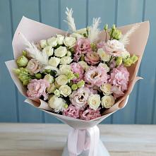 Букет цветов из:  Альстромерии и Розы в Грабово